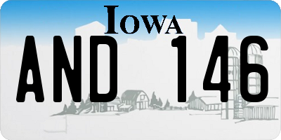 IA license plate AND146