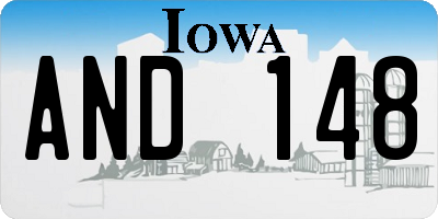 IA license plate AND148
