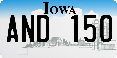 IA license plate AND150