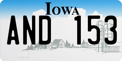 IA license plate AND153