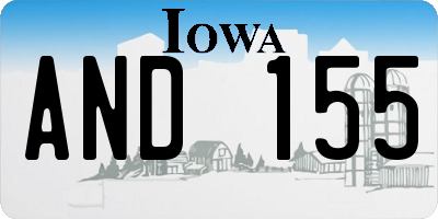 IA license plate AND155