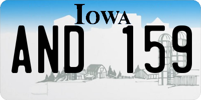 IA license plate AND159