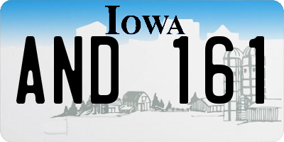 IA license plate AND161