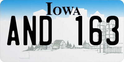 IA license plate AND163