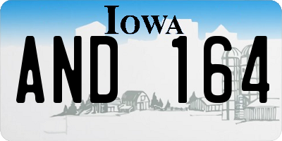 IA license plate AND164