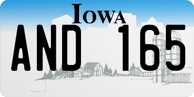IA license plate AND165