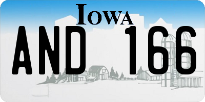 IA license plate AND166