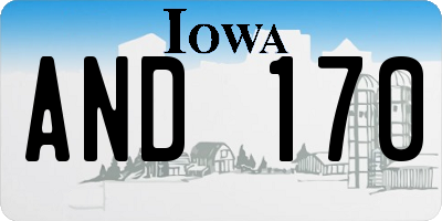IA license plate AND170