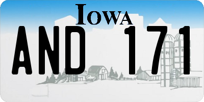 IA license plate AND171