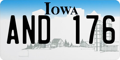 IA license plate AND176