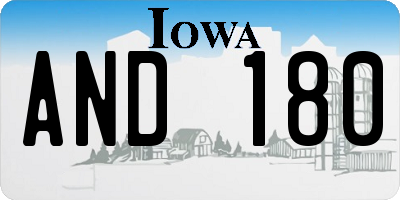 IA license plate AND180