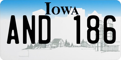 IA license plate AND186