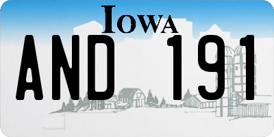 IA license plate AND191