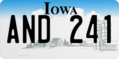 IA license plate AND241