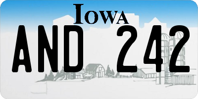 IA license plate AND242