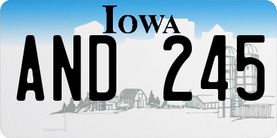 IA license plate AND245