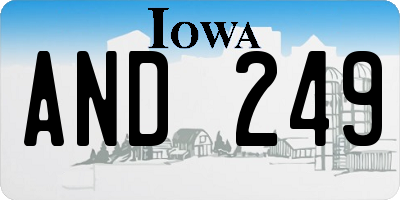 IA license plate AND249