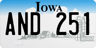 IA license plate AND251