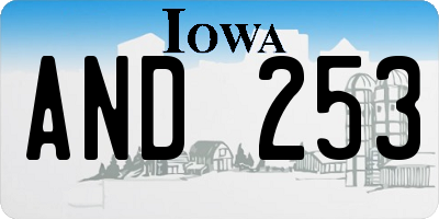 IA license plate AND253