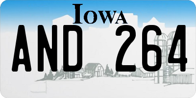 IA license plate AND264