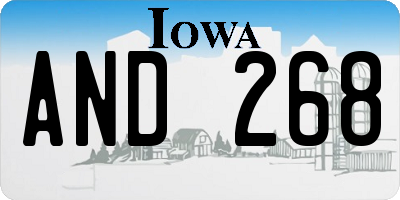 IA license plate AND268