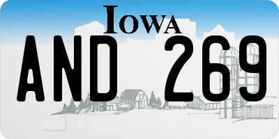 IA license plate AND269