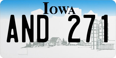 IA license plate AND271