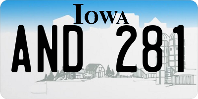 IA license plate AND281
