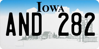 IA license plate AND282