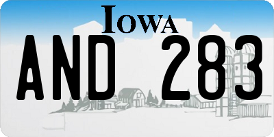 IA license plate AND283