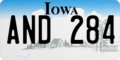 IA license plate AND284