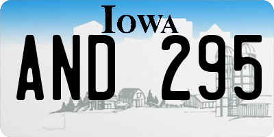 IA license plate AND295