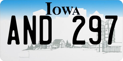 IA license plate AND297