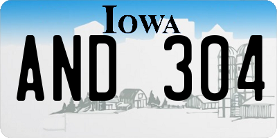 IA license plate AND304