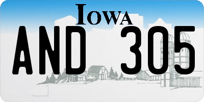 IA license plate AND305