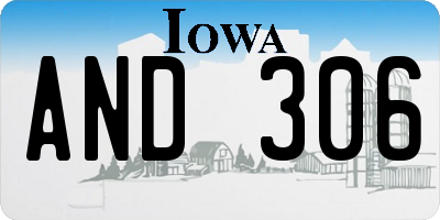 IA license plate AND306