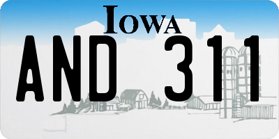 IA license plate AND311