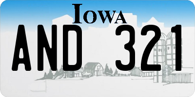 IA license plate AND321