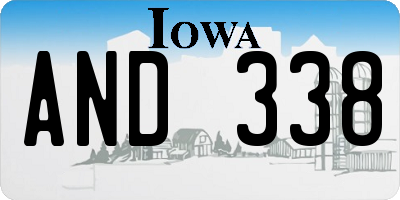 IA license plate AND338