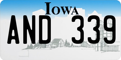 IA license plate AND339