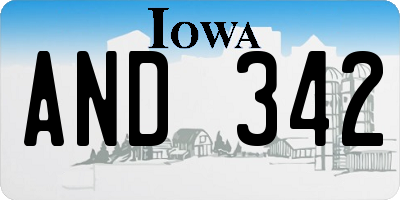 IA license plate AND342