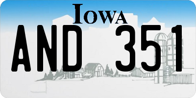 IA license plate AND351