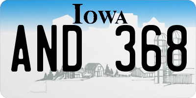 IA license plate AND368