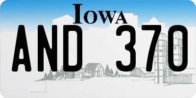IA license plate AND370