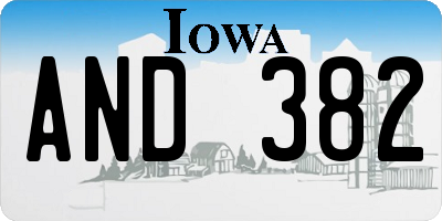 IA license plate AND382