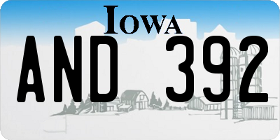 IA license plate AND392