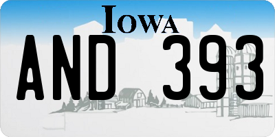 IA license plate AND393