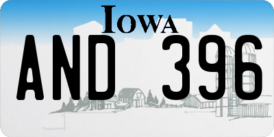 IA license plate AND396