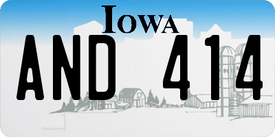 IA license plate AND414