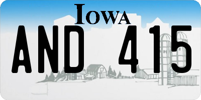 IA license plate AND415